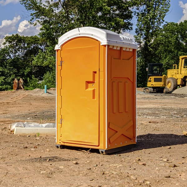 how often are the porta potties cleaned and serviced during a rental period in Ratcliff